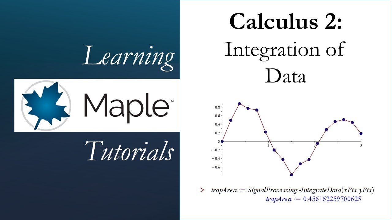 Learning Maple: Calculus 2 - Integration of Data