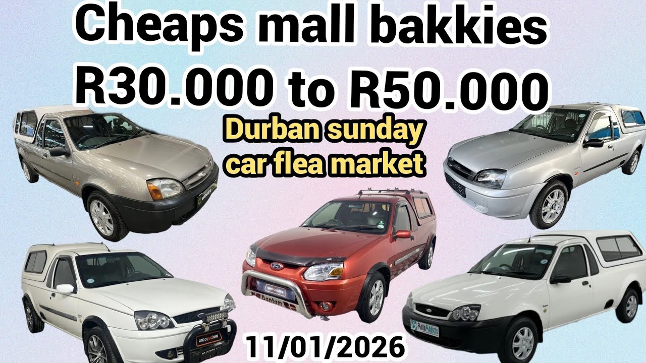 Bakkies you can buy from R30.000 to R50.000 in durban sunday 2nd hand car market 