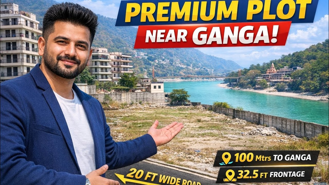 Rishikesh में Ganga Ji के पास Rare Plot for Sale | Visthapit Nirmal B-Block