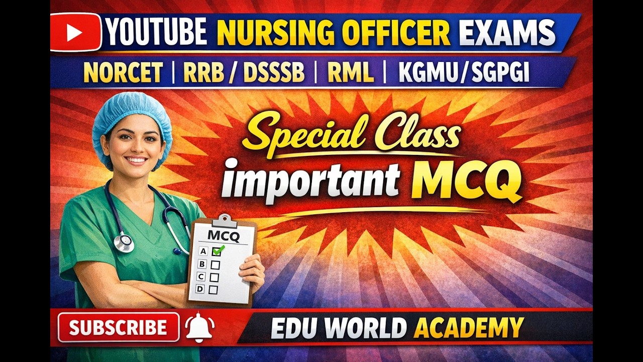 MERATHAN MCQ CLASS FOR RRB/NORCET/HSSC/UPPSC BY PK SIR SELECTION MARATHON | NURSING में सफलता की ओर