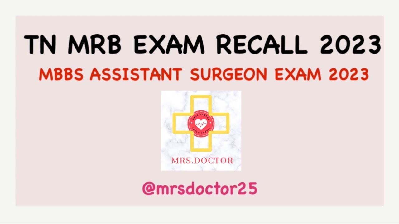 TN MRB ASSISTANT SURGEON QUESTION PAPER @MrsDoctor25  #2023 #tnmrb #tnmrbassistantsurgeon #mrb