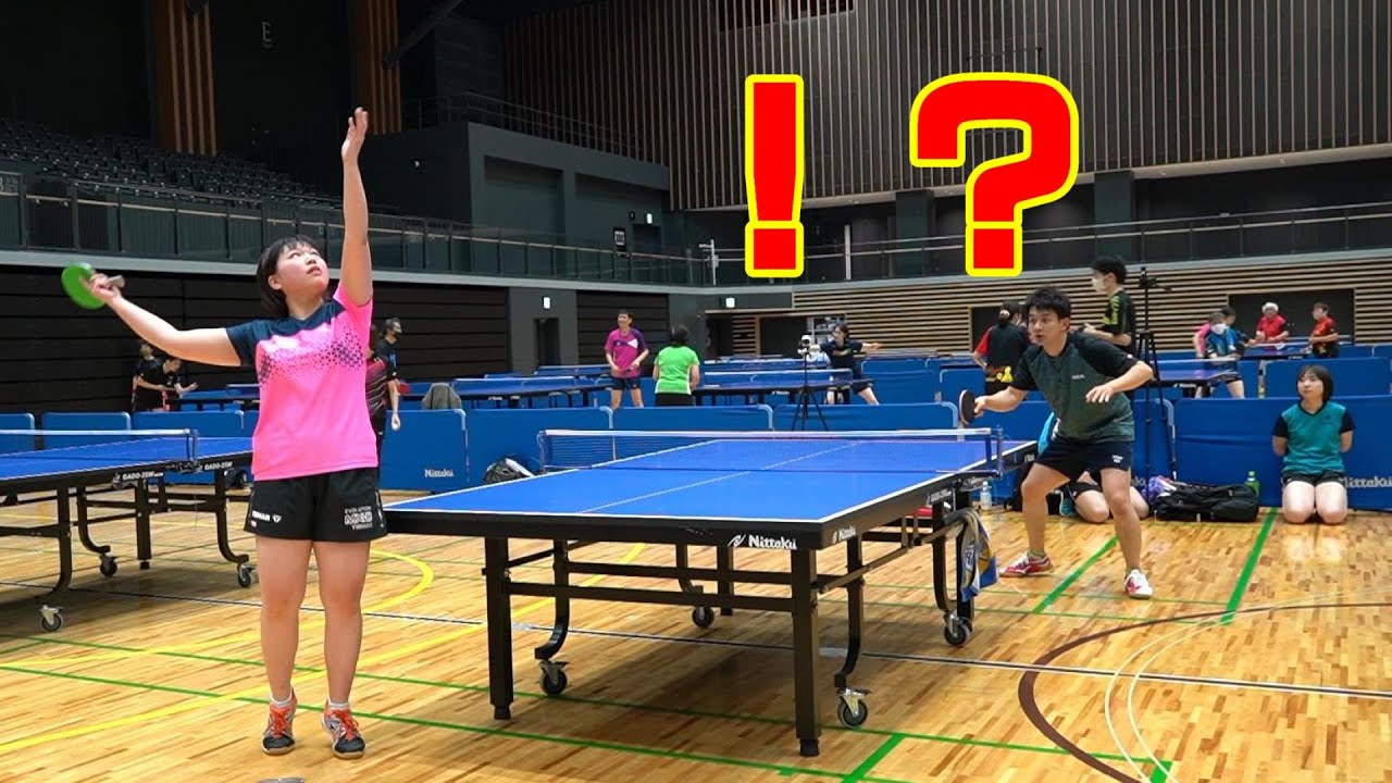 TIBHAR契約の投げ上げサーブ女子と対戦してみた