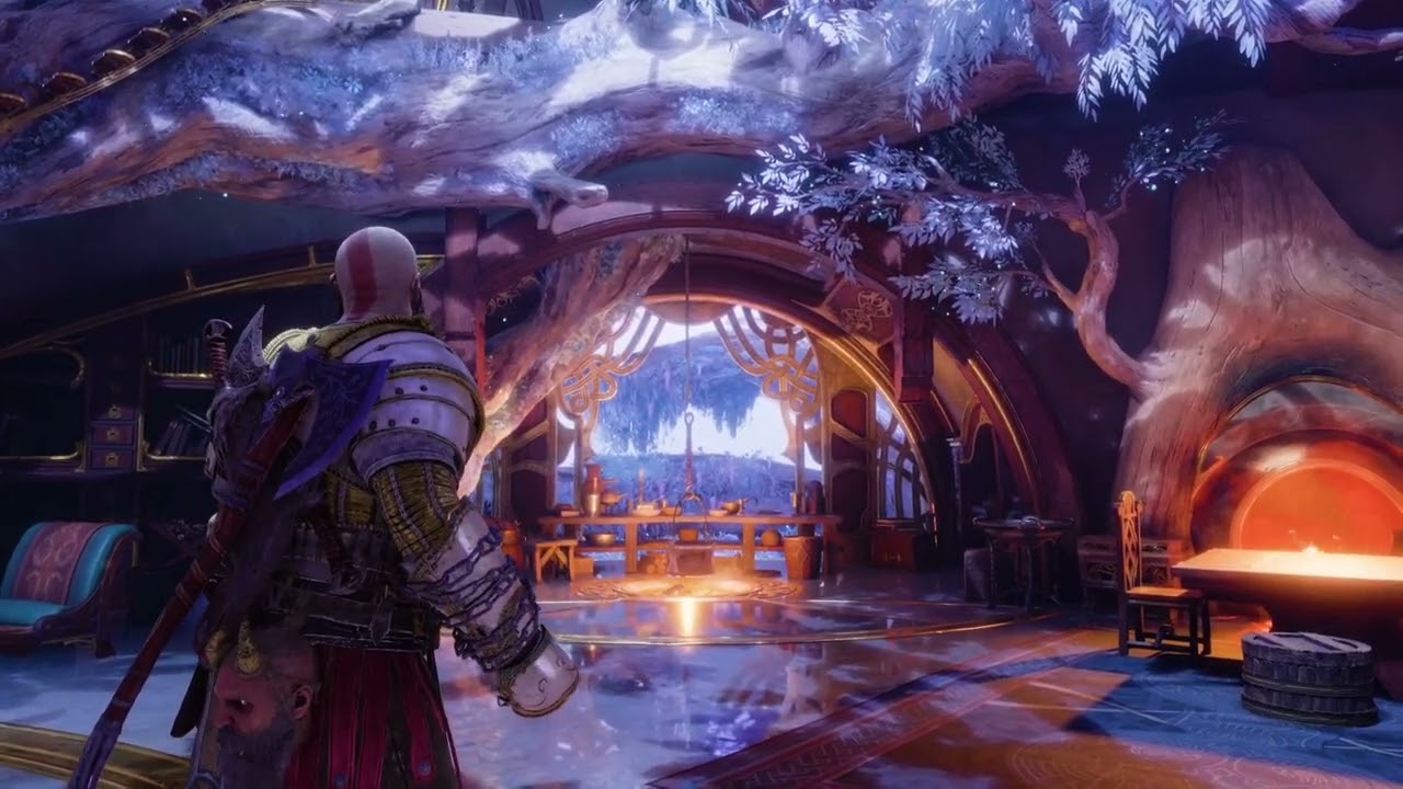 God Of War Ragnarök - Sindri's Home Ambiance (hearth, crackling fires, white noise, creaking tree)