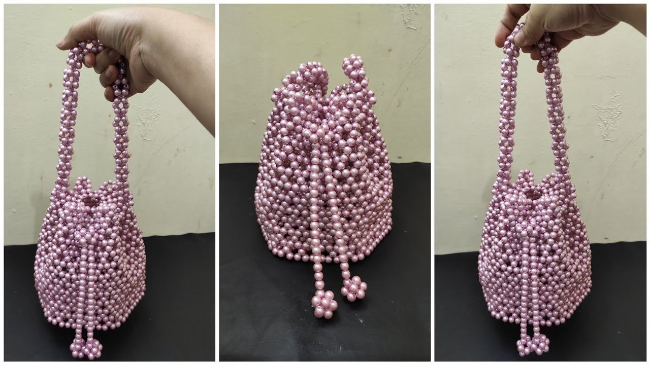 DIY beads bag | pearl Beaded Bag | tas manik manik | beaded bag purse | dusty bead bag part 1