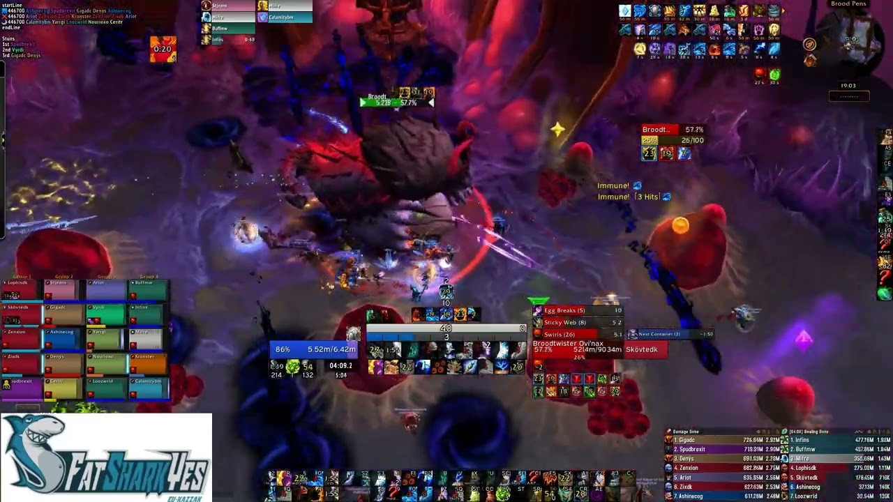 FatSharkYes vs Mythic Broodtwister Ovi'Nax - Enhance Shaman PoV