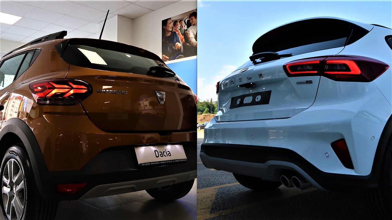 2022 Dacia SANDERO Stepway vs 2022 Ford FOCUS Active X - Exterior & Headlights Comparison