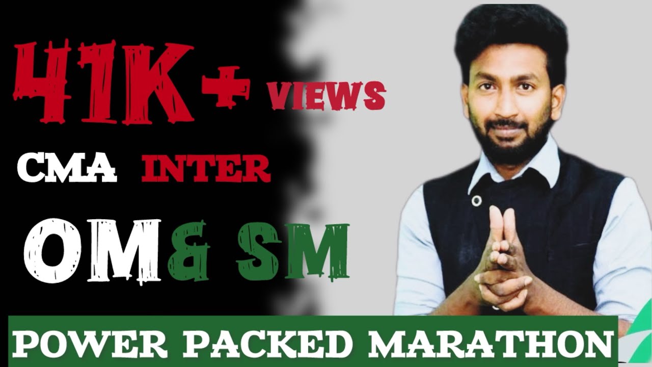 CMA INTER | OM PART 1 | BY RAJESH SIR
