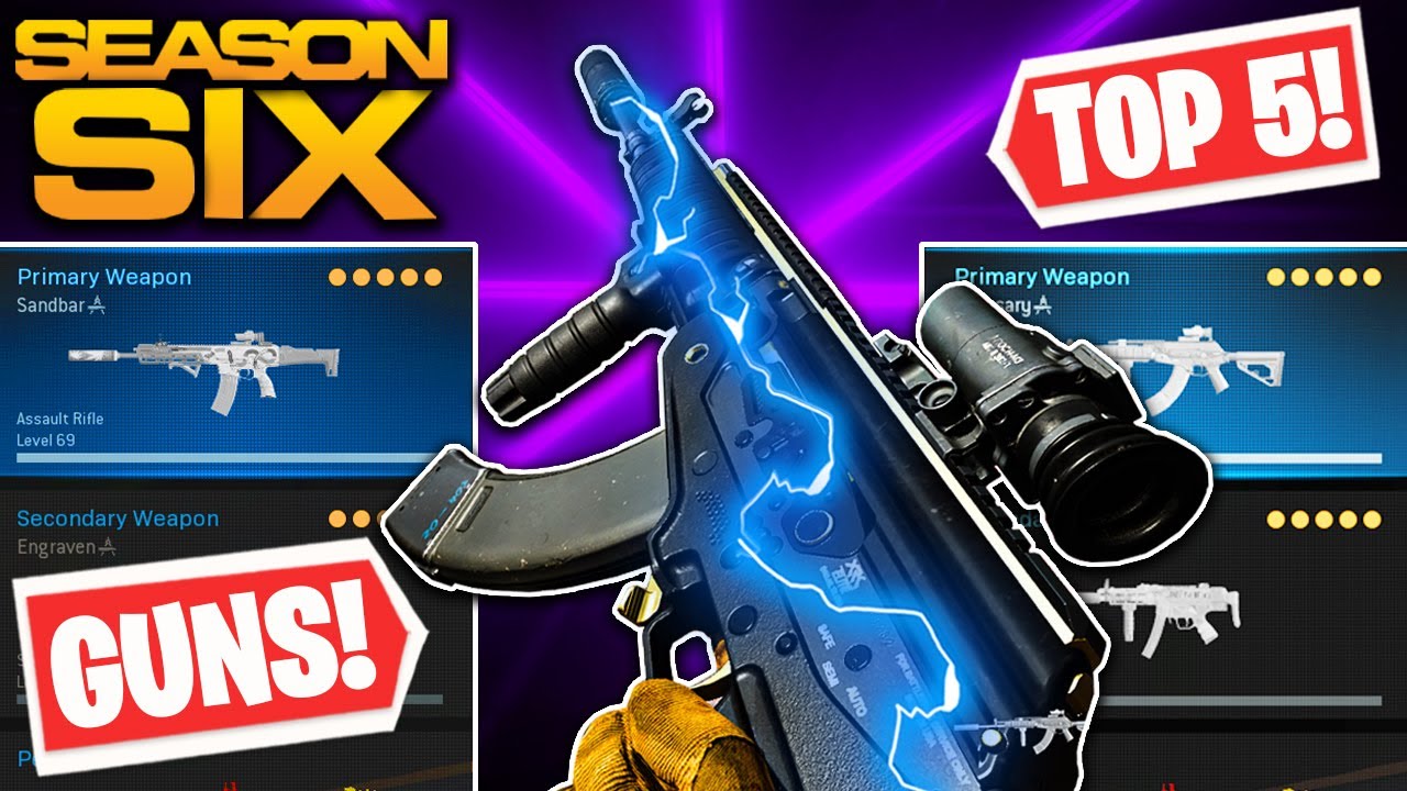 TOP 5 BEST GUNS in SEASON 6 of WARZONE!! *Explained* 🔫(Modern Warfare Warzone)