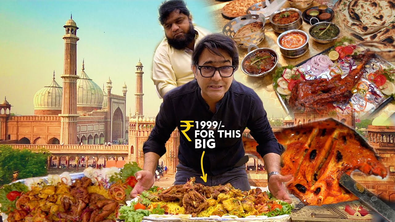 Dinner with Javed Baraf at Jama Masjid Old Delhi | Best Mandi at Jama Masjid at Omust Pizza AAA Food