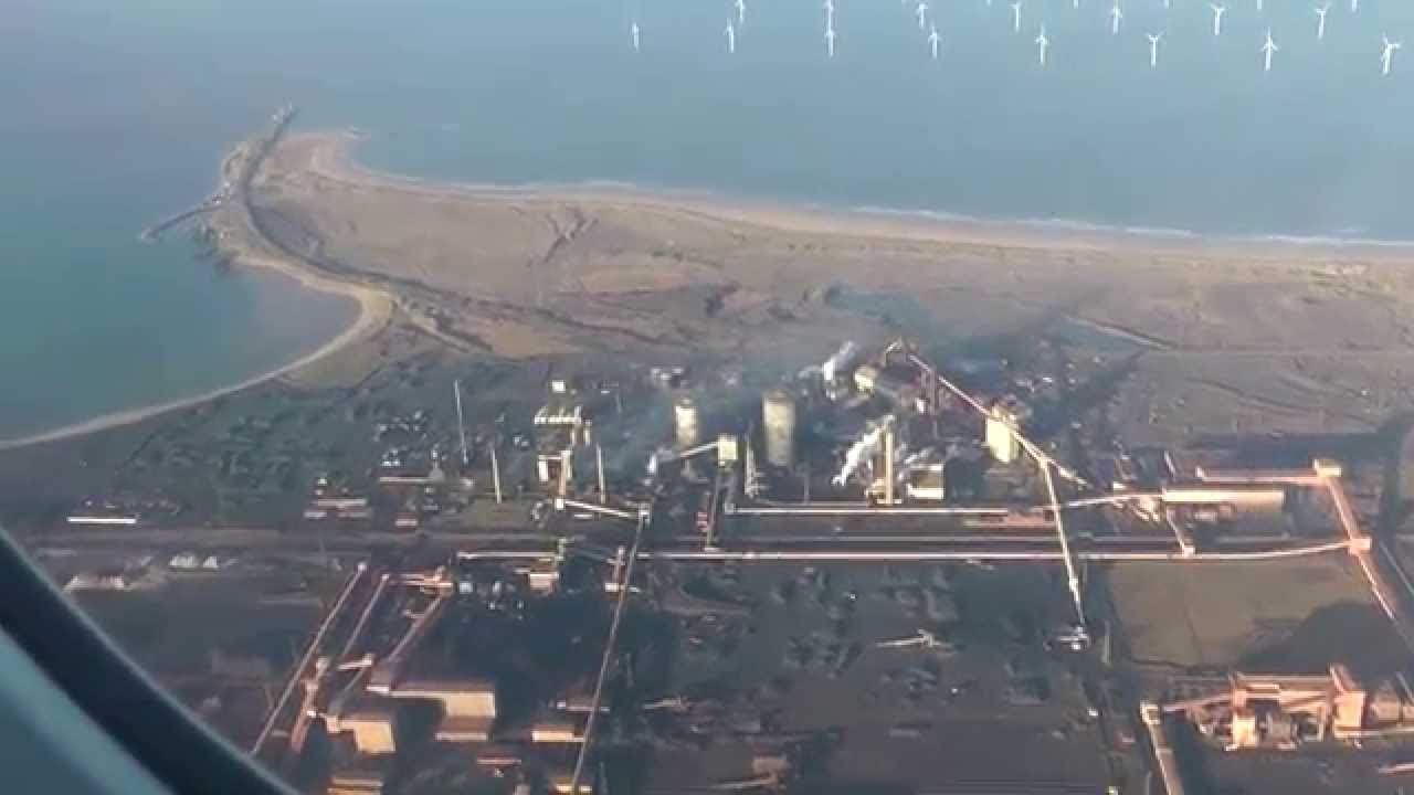 Flying into Teesside