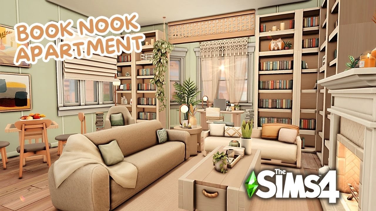 Writer's Modern Apartment | The Sims 4 Book Nook Kit - Speed Build