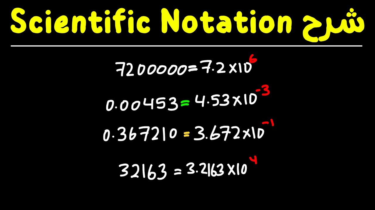 Scientific Notation شرح الترميز العلمي