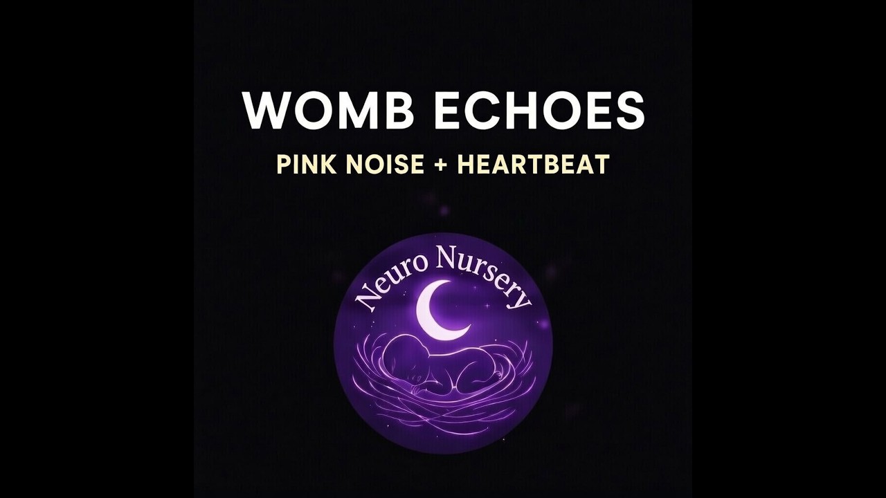 8 Hours Deep Womb Echoes🌙 Pink Noise + Gentle Heartbeat | Black Screen