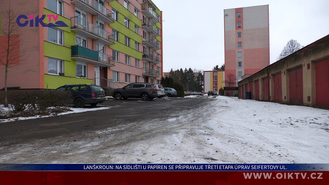 Lanškroun: Na sídlišti U papíren se připravuje třetí etapa úprav Seifertovy ul.