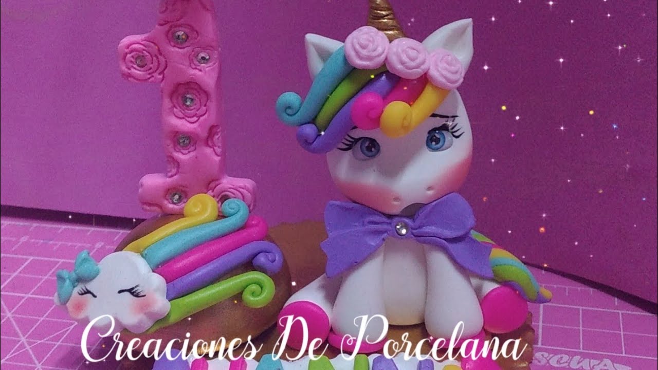 Unicornio 🦄 velita para pastel /pasta flexible