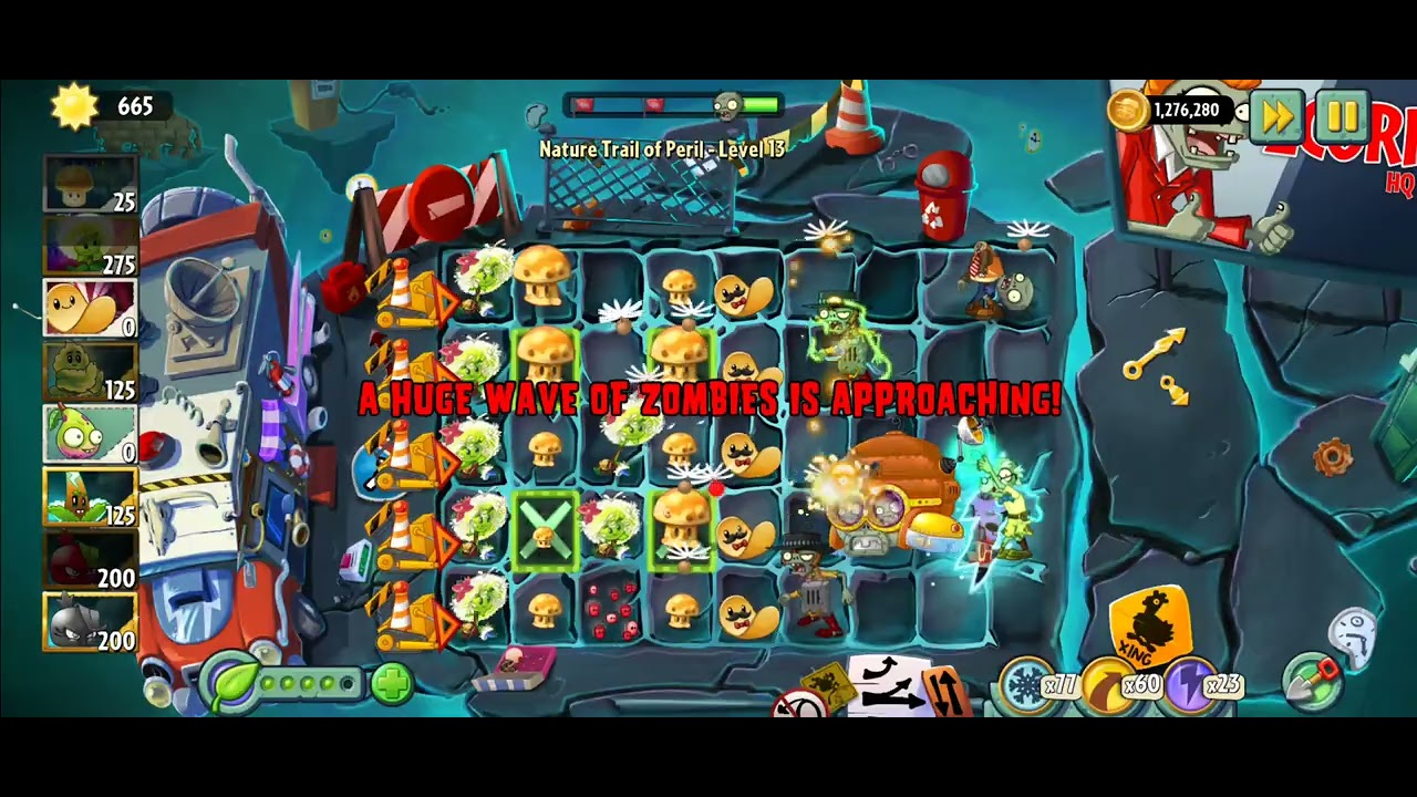 PvZ2 RFL Nature Trail endless zone take 19: lvl 11-15