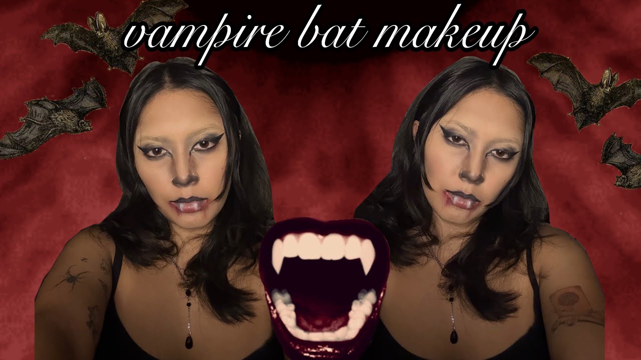 easy vampire bat makeup