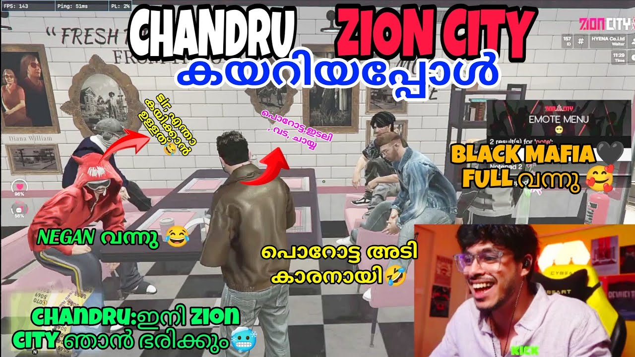 CHANDRU IN ZION CITY🔥|പൊറോട്ട അടി കാ രനായി🤣|Negan cameo🥶|BLACK MAFIA FULL വന്നു🥰|