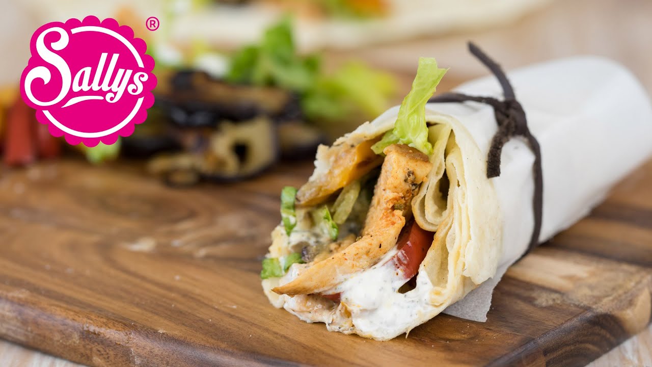 mediterrane Wraps mit Hähnchen und Gemüse / Sallys Welt