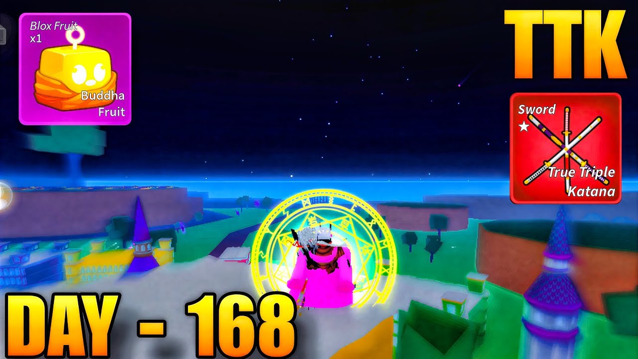 Day - 168 Buddha + TTK + Ghoul V4 Spam Bounty Hunting | Blox Fruits Roblox 
