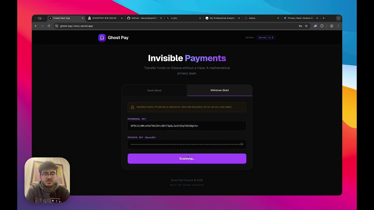 My Solana Hackathon Project - GhostPay