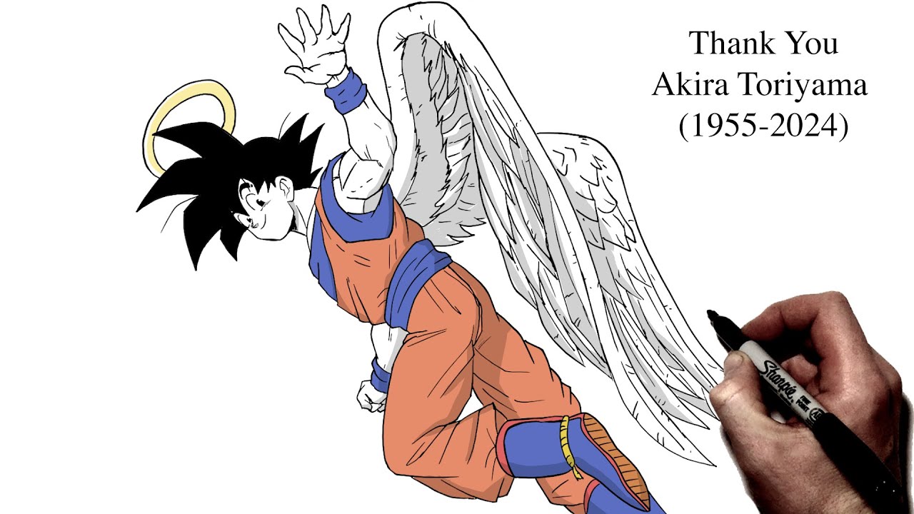How To Draw Goku (RIP Akira Toriyama 💔 ) | Step By Step | Dragon Ball