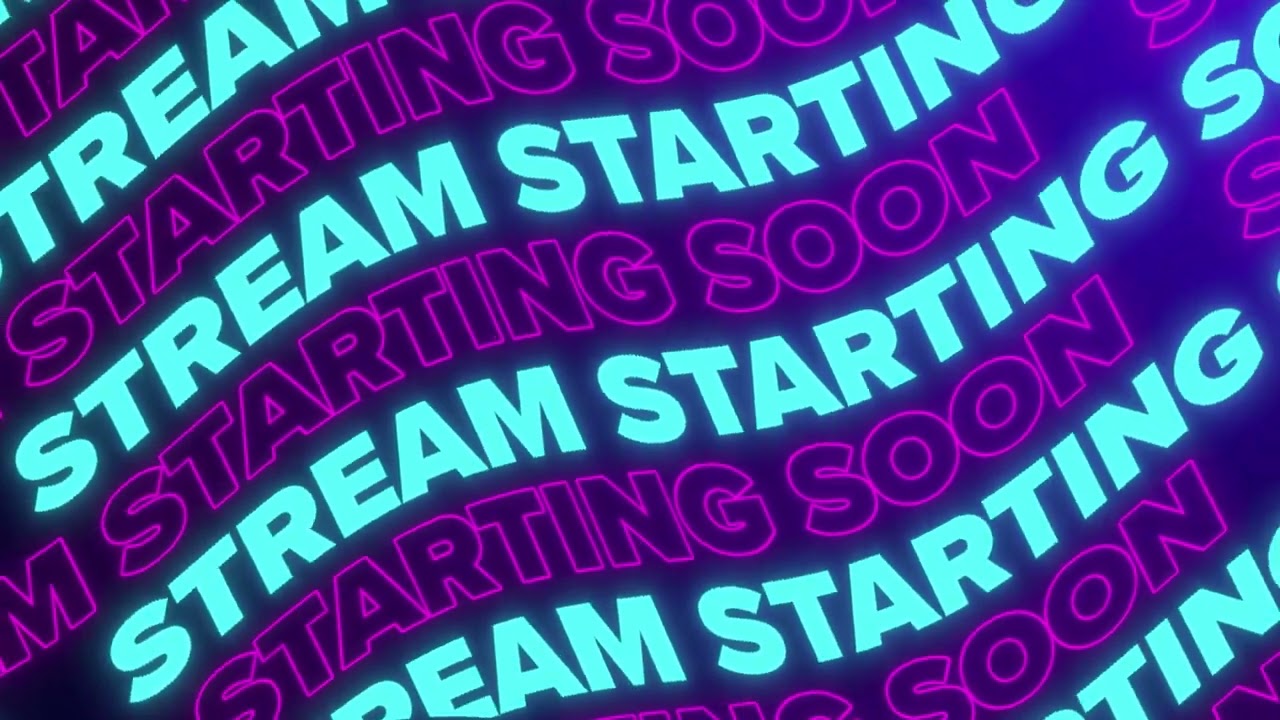 Free 'Stream Starting Soon' Neon Overlay 069