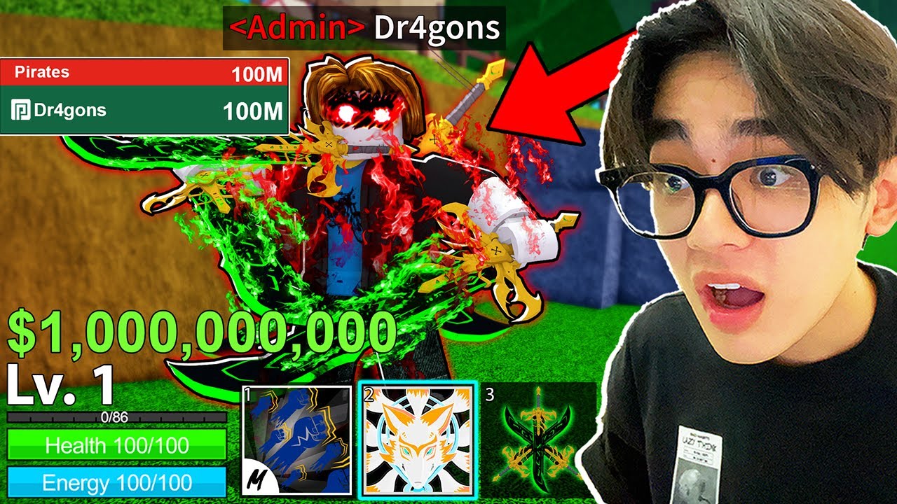 DR4GONS Đ&atilde; Tạo Ra T&agrave;i Khoản ADMIN LVL 1 MẠNH NHẤT Trong Blox Fruits | Roblox