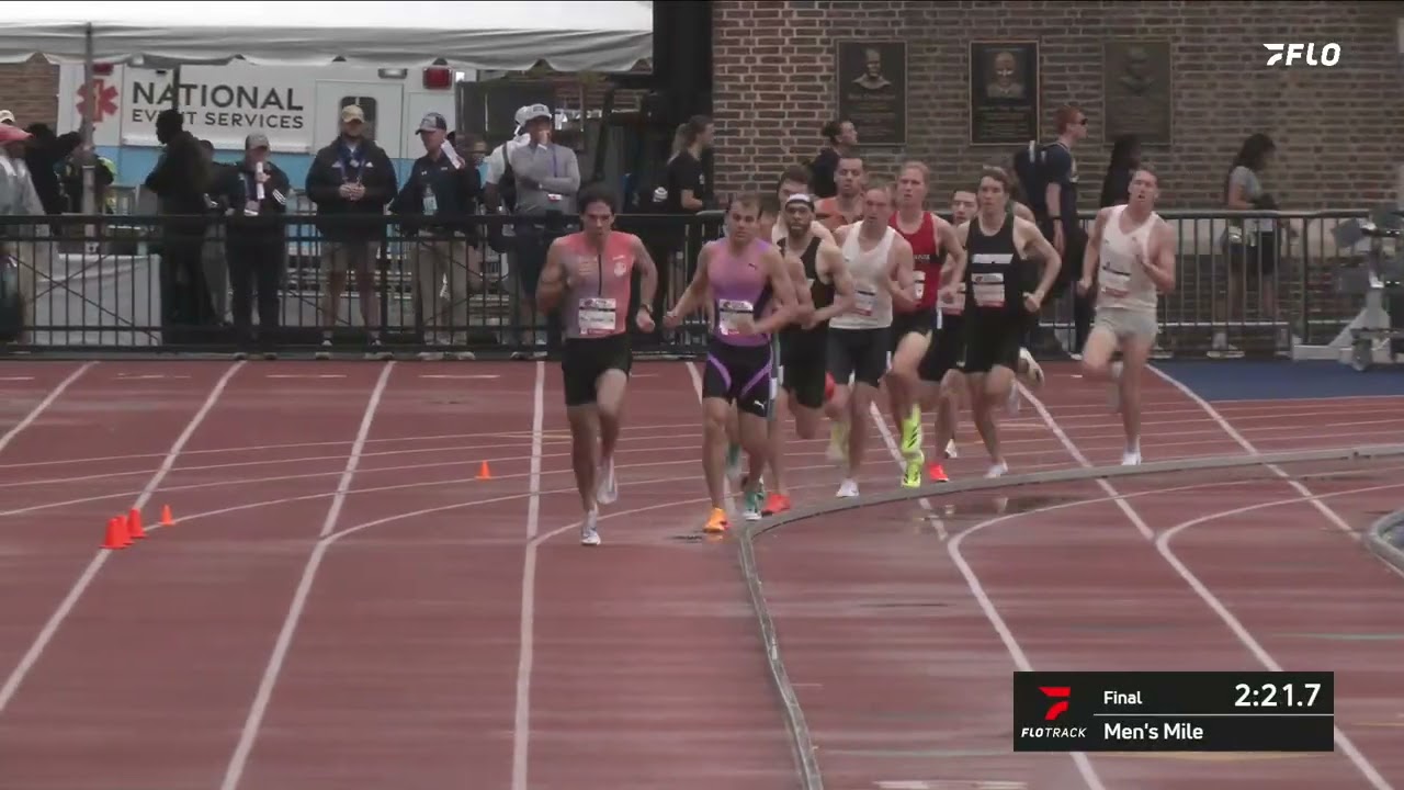 Geordie Beamish Has CRAZY Kick To Win 2025 Penn Relays Professional Men's Mile
