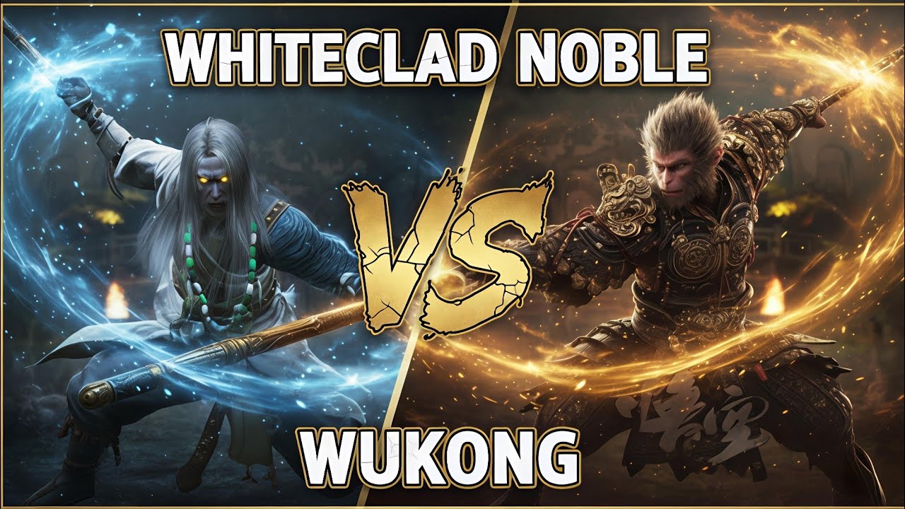 Whiteclad Noble Vs Wukong  | Two-phase Boss Fight | Black Myth Wukong