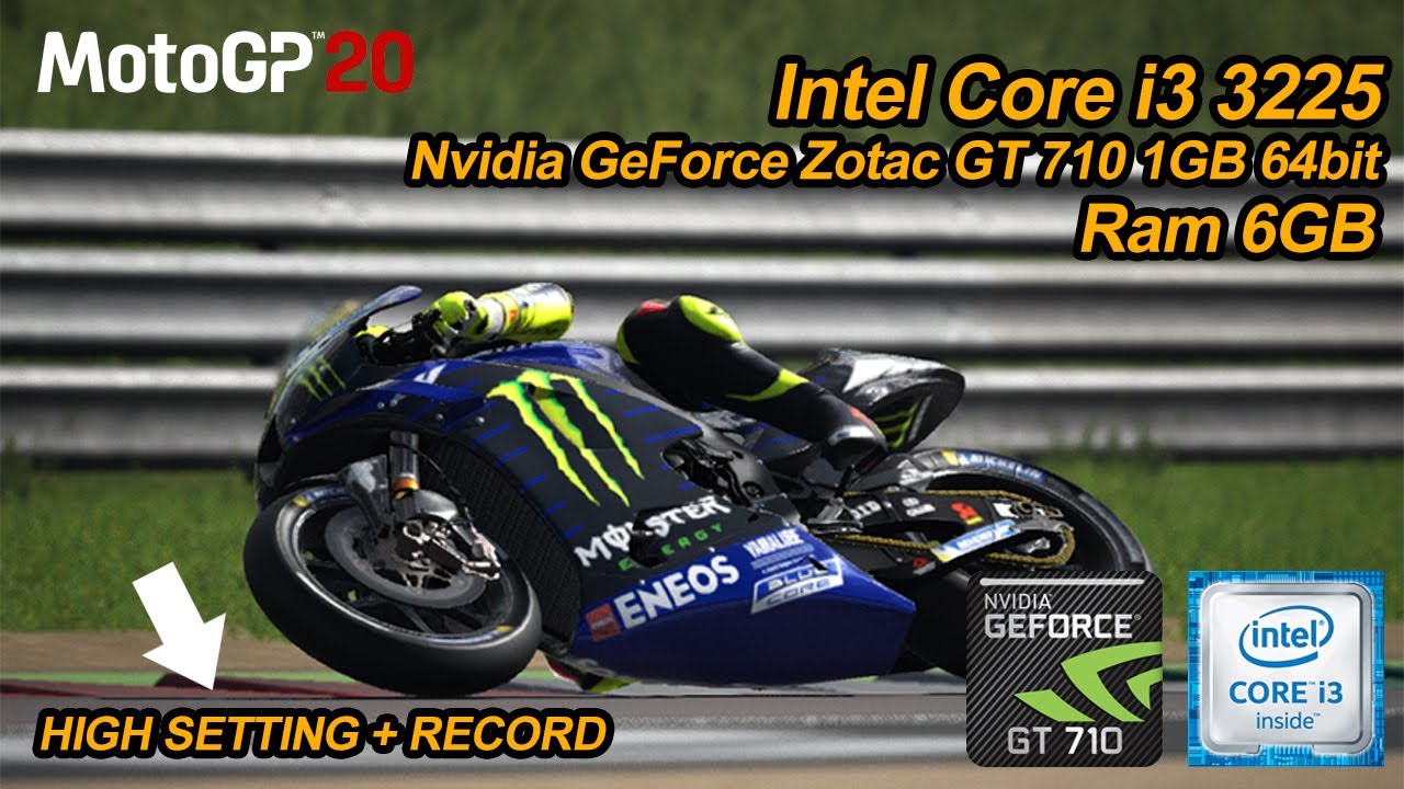 MotoGP 20 On Intel i3 3225 I GeForce GT 710 I 6GB Ram