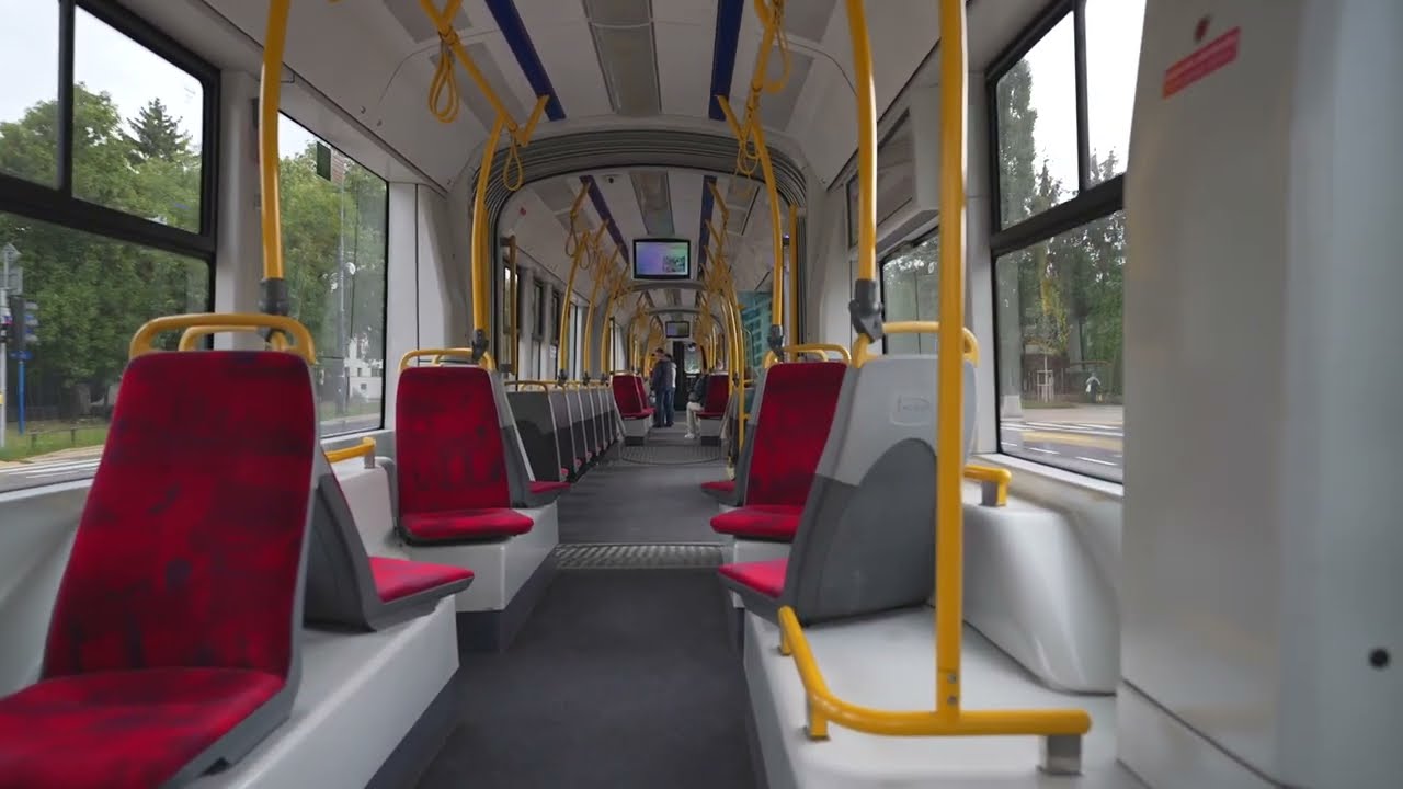 Poland, Warsaw, tram 15 ride from Marymont Potok to Centrum