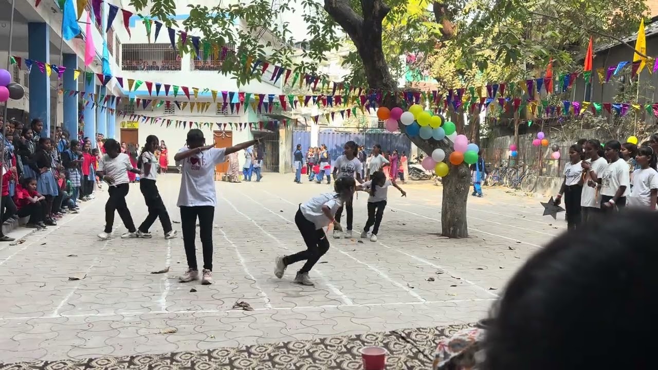 Group dance on sports day 