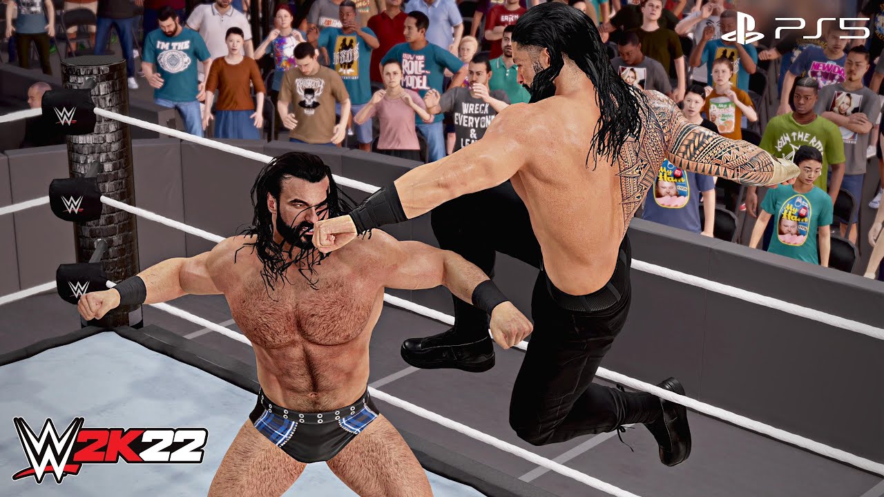 WWE 2K22 - Drew McIntyre vs. Roman Reigns - WWE Clash at the Castle | PS5™ [4K60]
