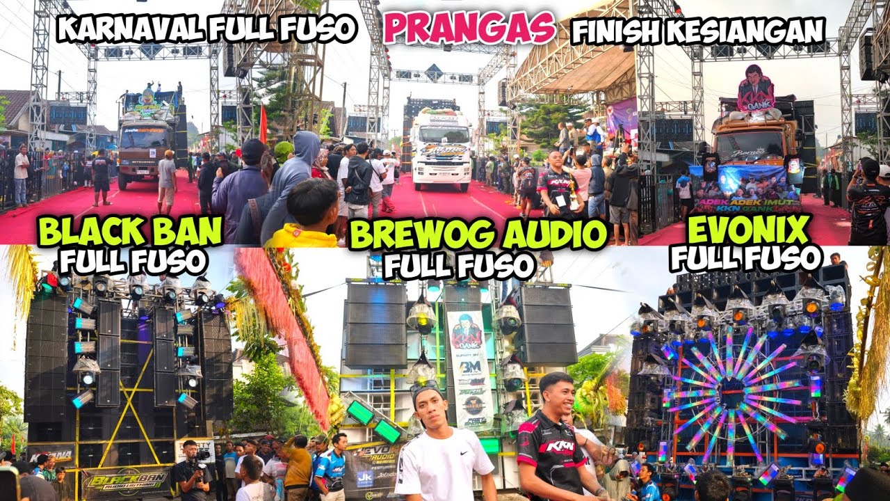 Di Luar Dugaan‼️Fuso BREWOG,Fuso Evonix & Fuso Black Ban Finish Kesiangan karnaval Prangas 