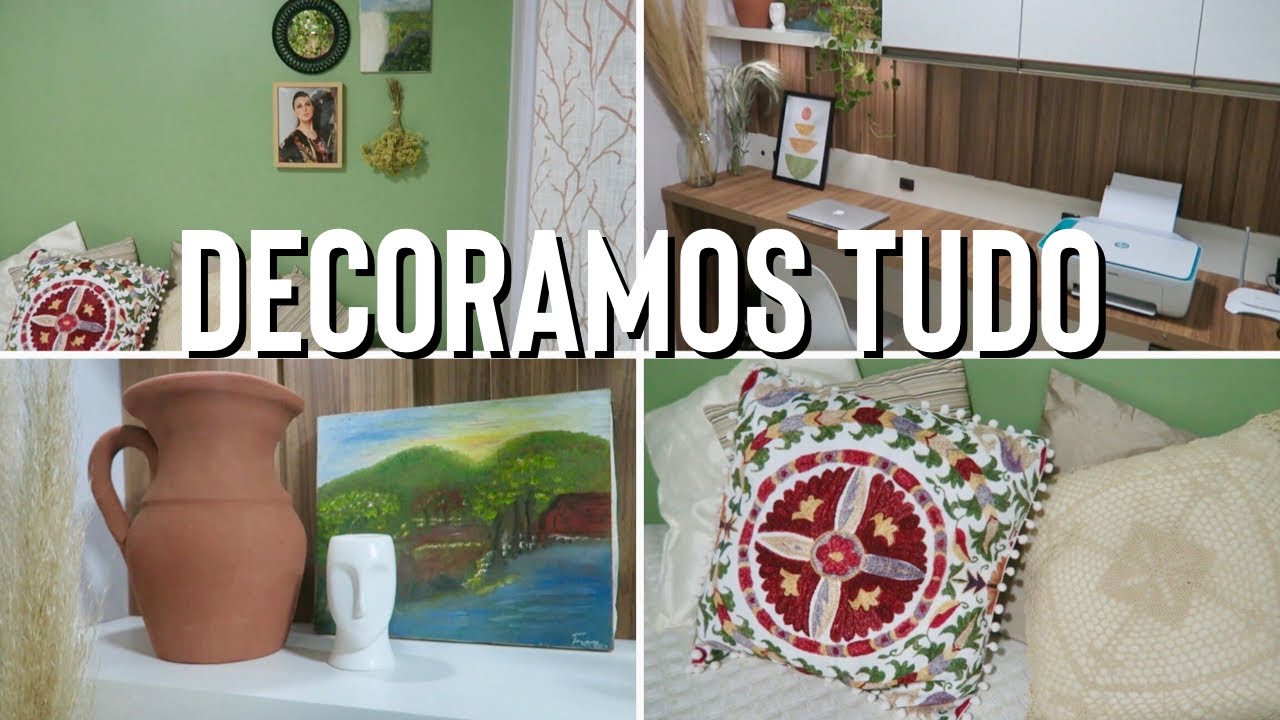 DECORAMOS TUDO | TOUR PELO QUARTO/ HOME OFFICE DA FRAN | O RESULTADO FICOU INCR&Iacute;VEL GASTANDO POUCO