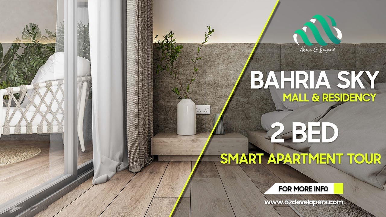 Bahria Sky Luxury Apartments Virtual Tour | 2-Bedroom Smart Living | OZ Developers