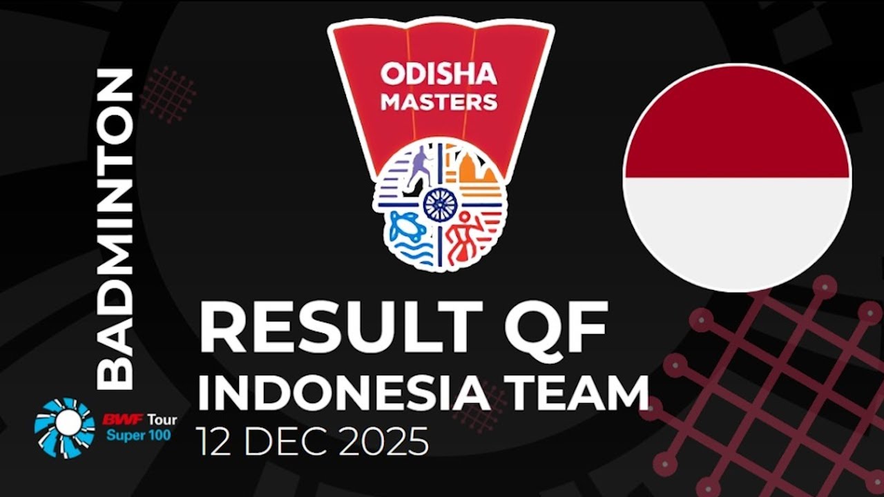 RESULT QUARTER FINAL BWF ODISHA MASTERS 2025 - INDONESIA TEAM - DAY 4 #BWFSUPER100