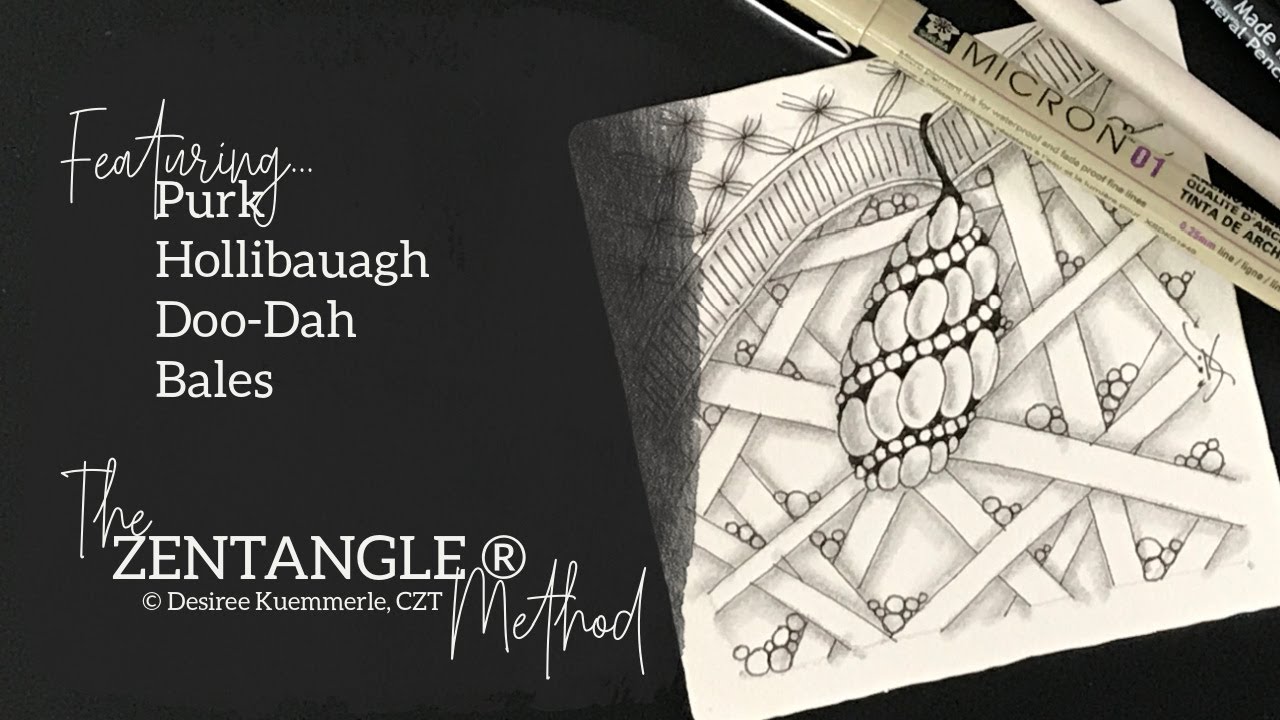NEW SERIES! | The ZENTANGLE® Method | Square Tile with Purk | Beginners Tutorial | No Voice