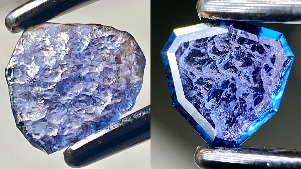 Faceting a 1.3 carat Yogo sapphire (& breaking gem cutting rules)