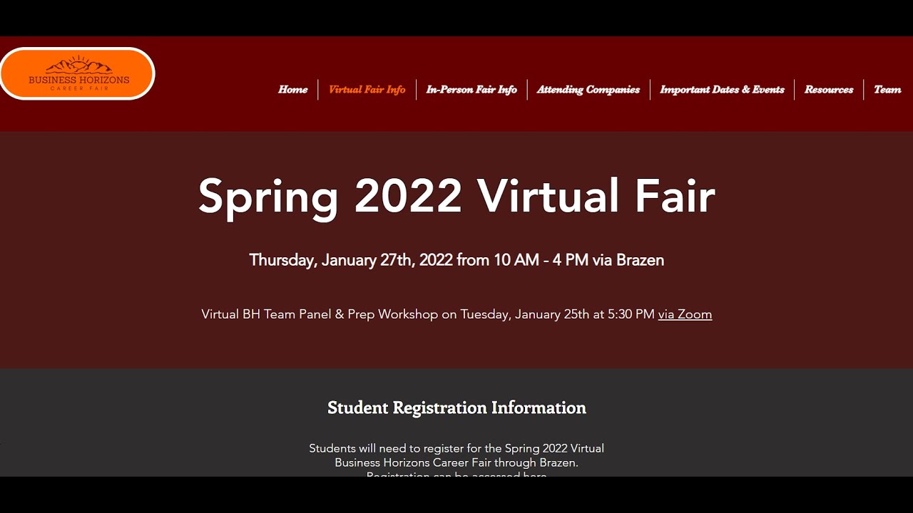 Virtual Career Fair Prep with the Business Horizons Student Team