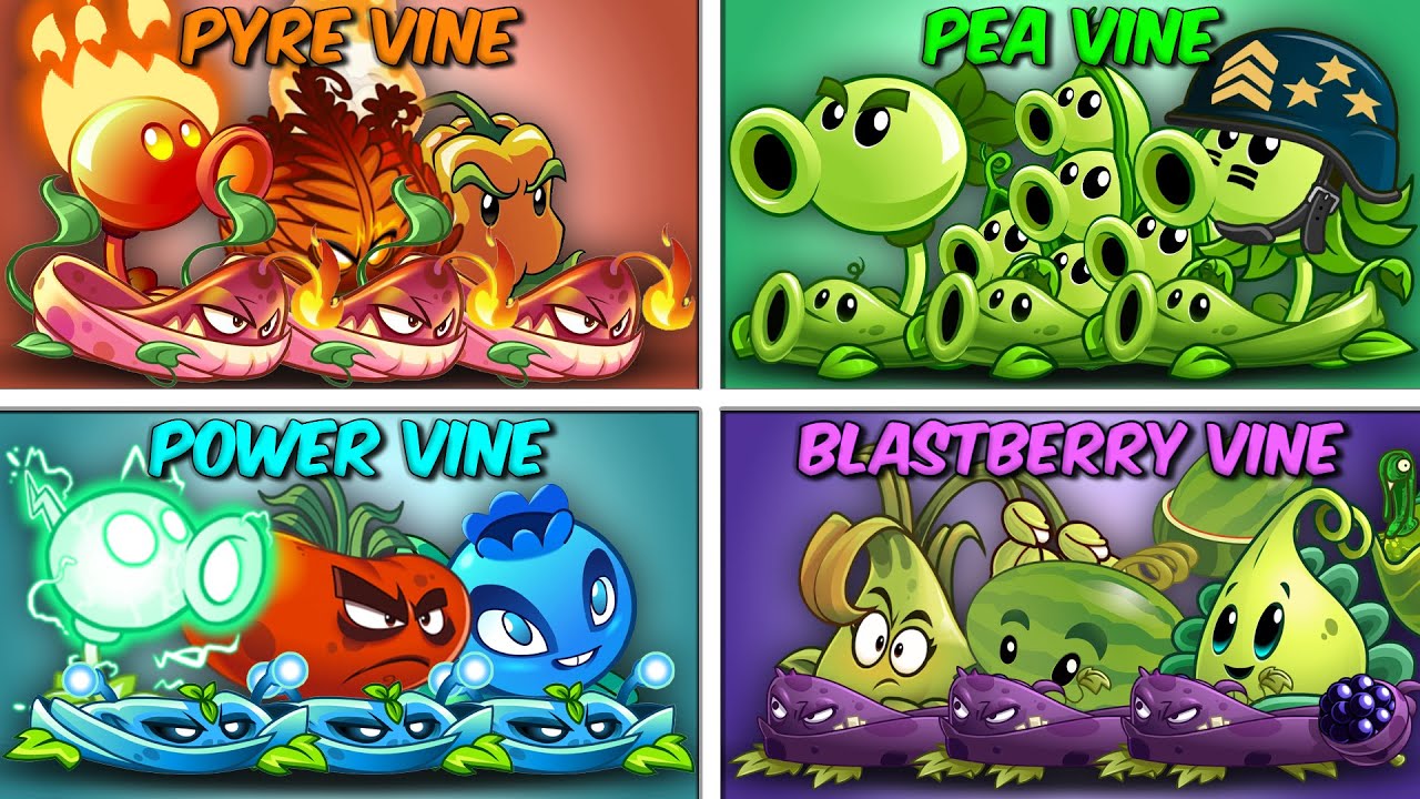 Random Team Plants & Vines vs Team Zombies - Who Will Win? - PvZ 2 Battlez