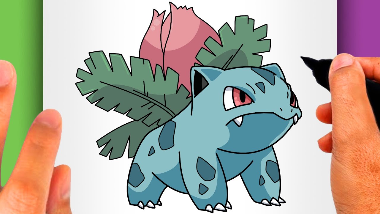 HOW TO DRAW IVYSAUR - How to Draw Pokémon Nº 0002 (EASY POKÉMON DRAWING) - Ivysaur Drawing