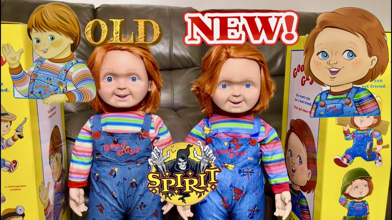 SPIRIT HALLOWEEN GOOD GUYS (NEW AND OLD DOLL COMPARISON)