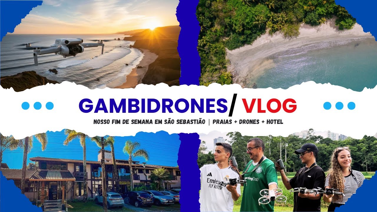 Explorando as praias de SÃO SEBASTIÃO com nossos DRONES! (Vlog de viagem)