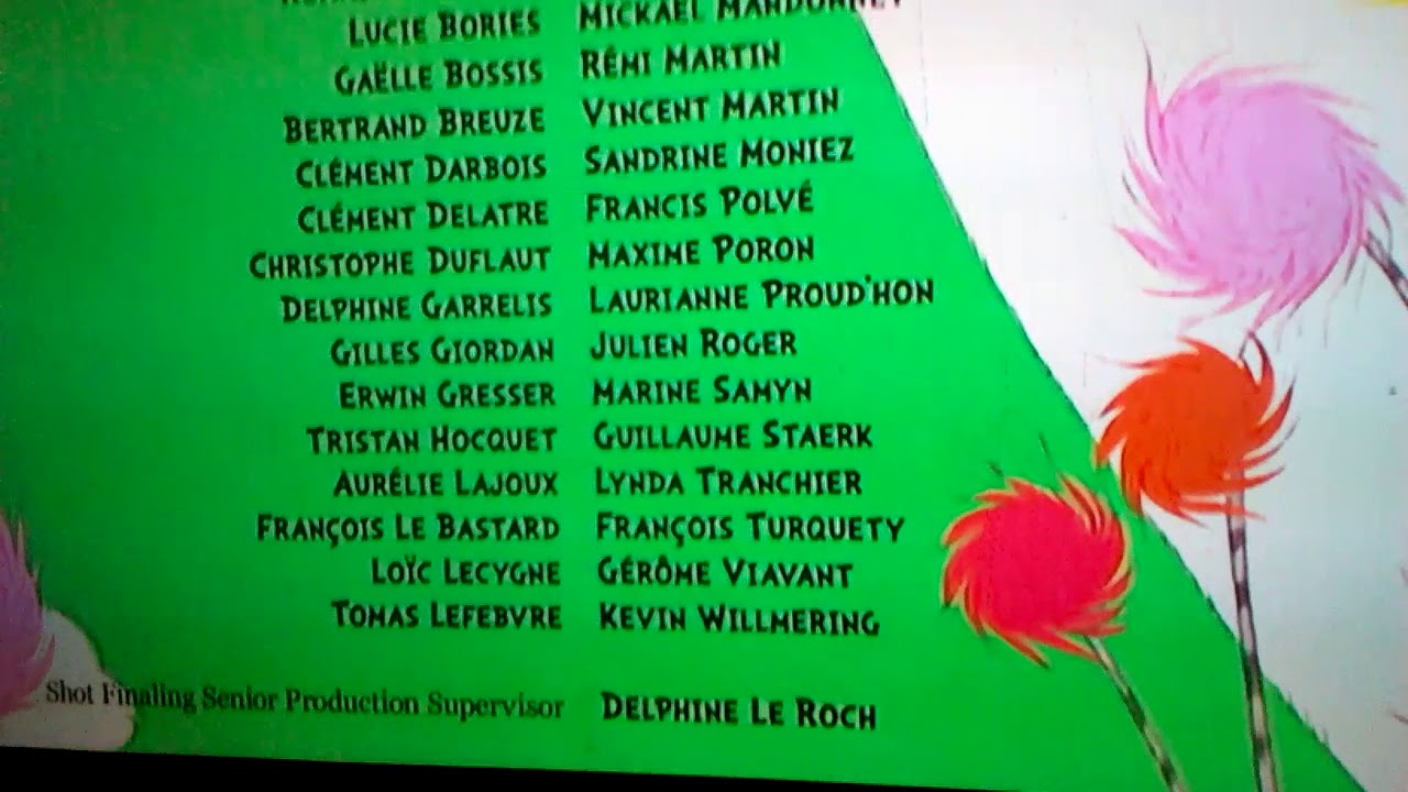 The Lorax Credits.