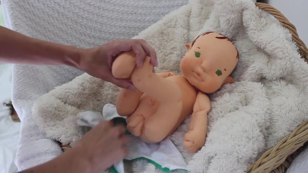 Peter, preemie size natural fibers art doll
