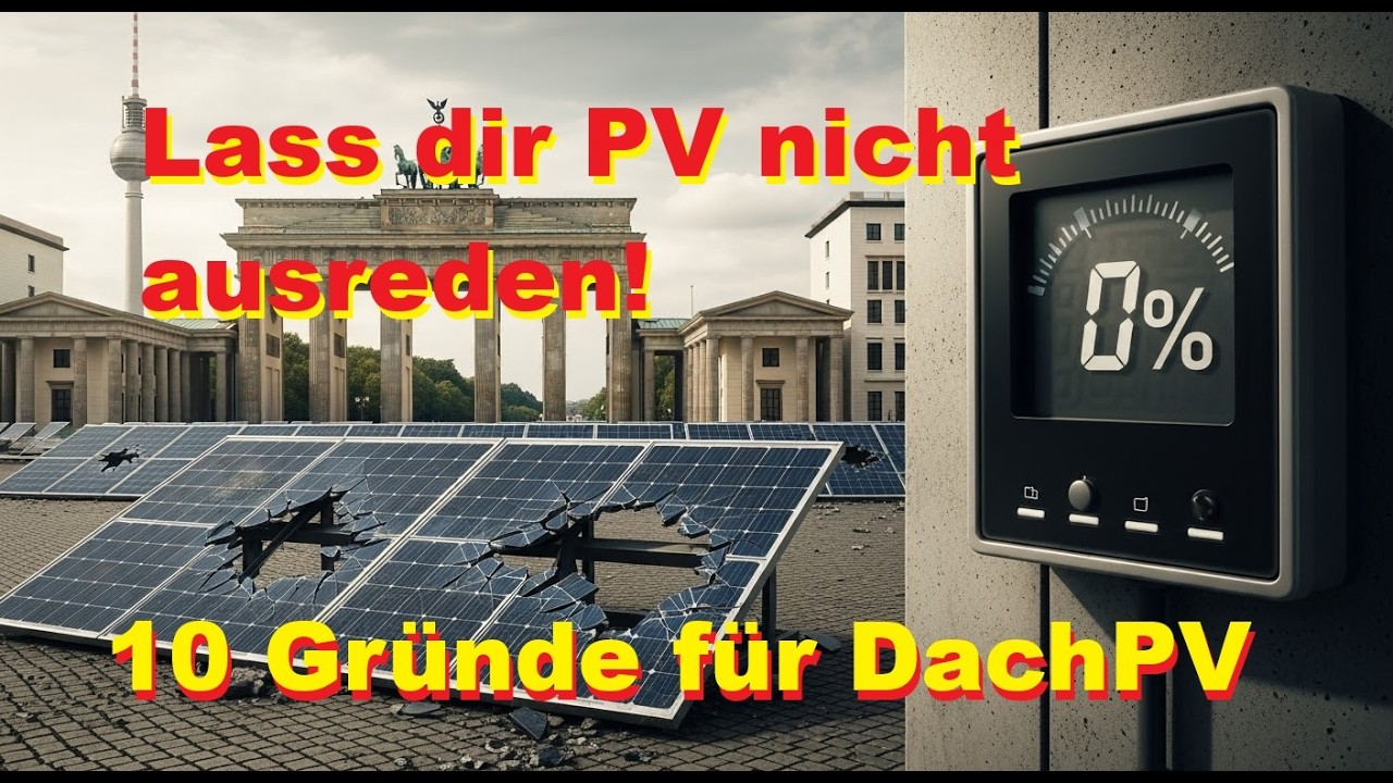 10 Gründe  ☀️☀️ für Photovoltaik (PV) Aufdachanlagen - Jetzt erst Recht! 😂😂