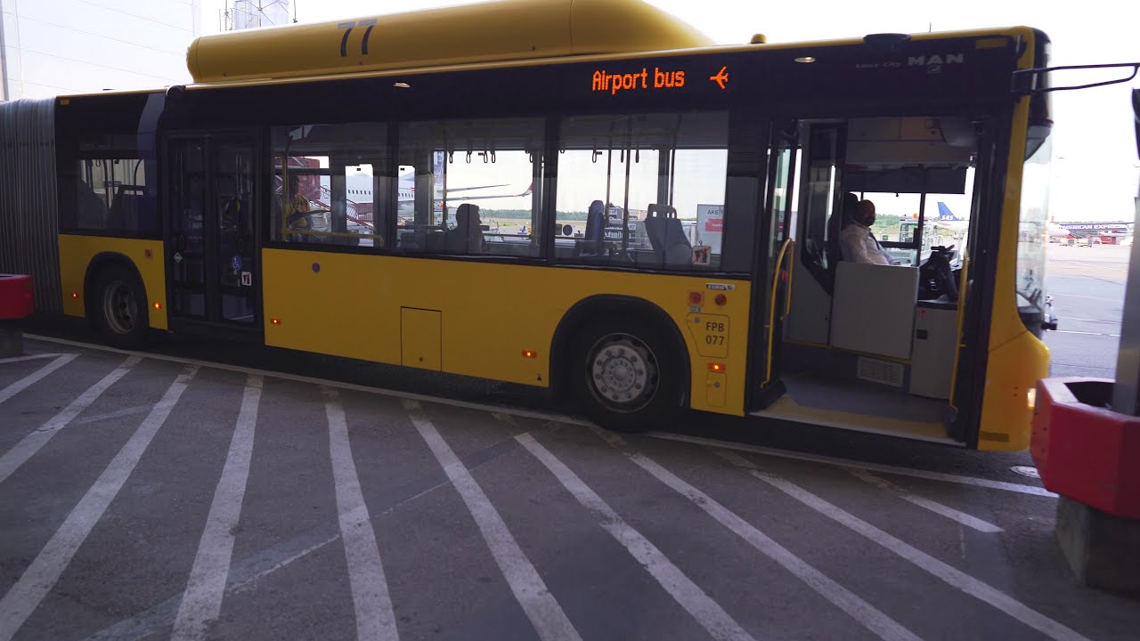 Sweden, Arlanda Airport, bus ride from Gate to Airplane