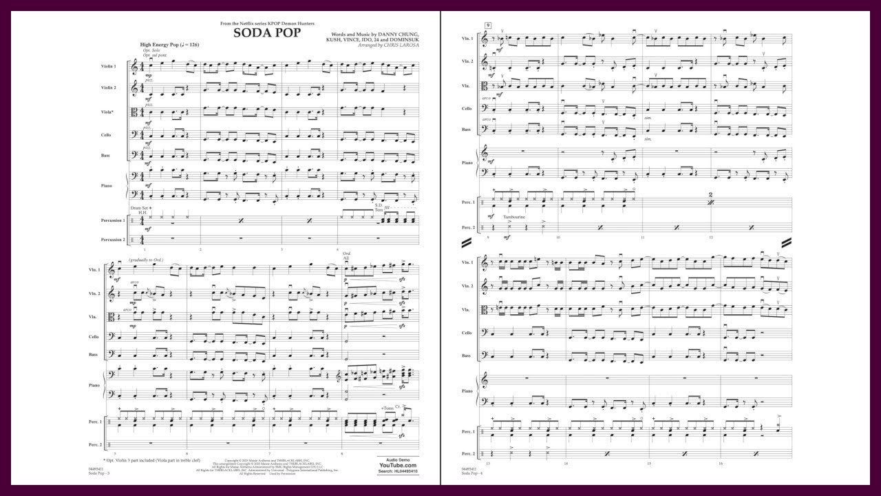 Soda Pop (from KPOP Demon Hunters) - PREVIEW RECORDING | Arr. Chris Larosa